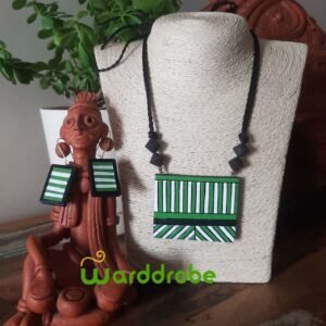 Handmade & Hand‑Painted Terracotta Jewellery Set