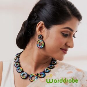 Handmade & Hand‑Painted Terracotta Jewellery Set