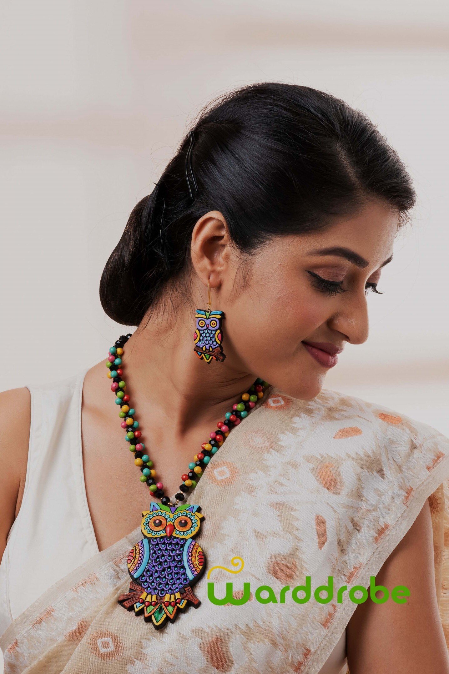 Handmade & Hand‑Painted Terracotta Jewellery Set - Image 4