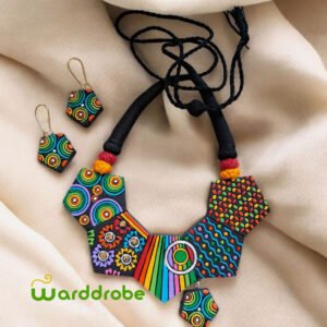 Handmade & Hand‑Painted Terracotta Jewellery Set