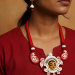 Handmade & Hand‑Painted Terracotta Jewellery Set