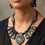 Handmade & Hand‑Painted Terracotta Jewellery Set