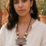 Handmade & Hand‑Painted Terracotta Jewellery Set