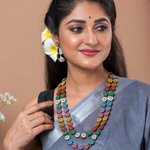 Handmade & Hand‑Painted Terracotta Jewellery Set