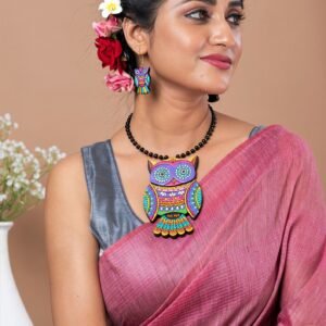 Handmade & Hand‑Painted Terracotta Jewellery Set