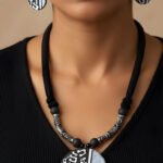 Handmade & Hand‑Painted Terracotta Jewellery Set