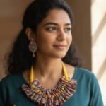 Handmade & Hand‑Painted Fabric Jewellery Set