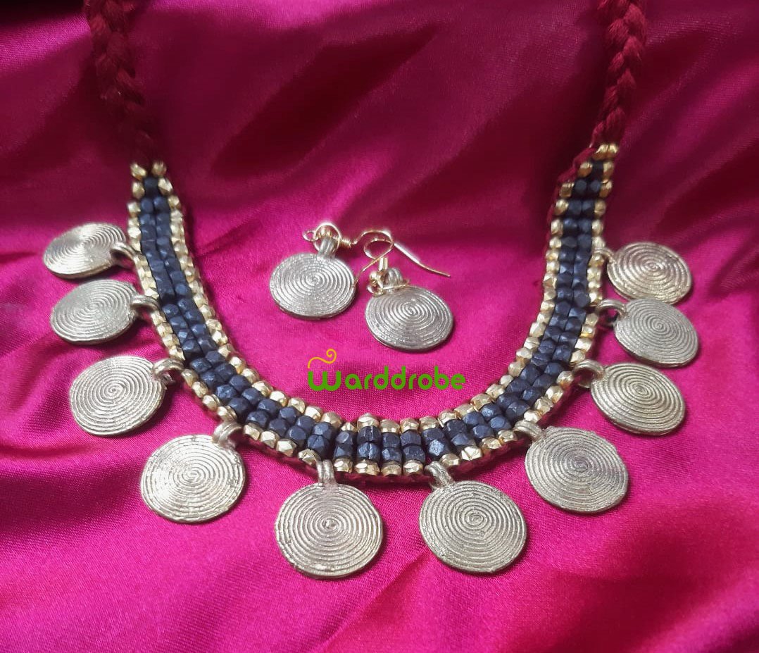 Handmade Dokra Jewellery Set - Image 2