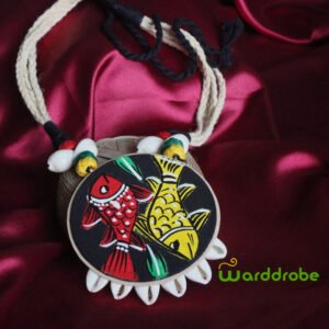 Handmade & Hand‑Painted Fabric Jewellery Set