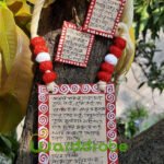 Handmade & Hand‑Painted Fabric Jewellery Set