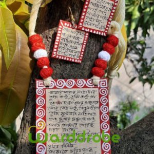 Handmade & Hand‑Painted Fabric Jewellery Set