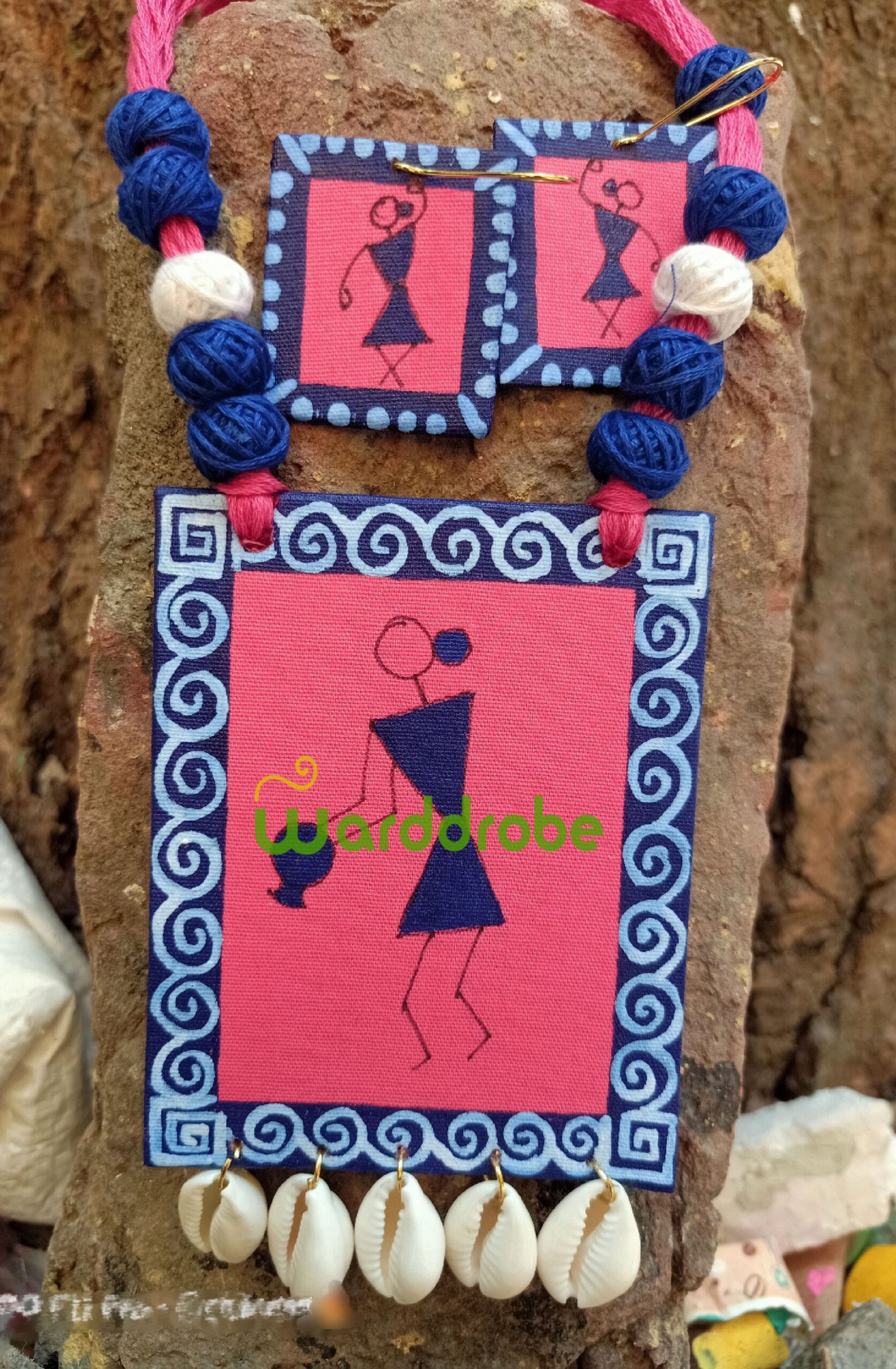 Handmade & Hand‑Painted Fabric Jewellery Set - Image 7