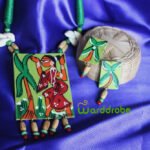Handmade & Hand‑Painted Fabric Jewellery Set