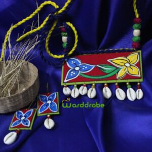 Handmade & Hand‑Painted Fabric Jewellery Set