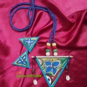 Handmade & Hand‑Painted Fabric Jewellery Set