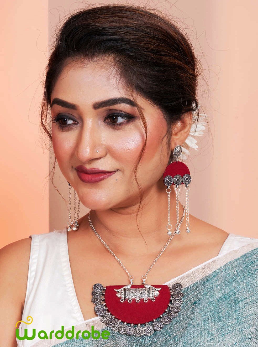 Handmade Fabric Jewellery Set - Image 2