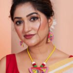 Handmade & Hand‑Painted Fabric Jewellery Set