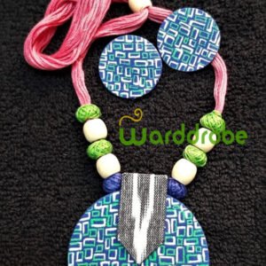 Handmade & Hand‑Painted Fabric Jewellery Set