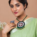 Handmade & Hand‑Painted Fabric Jewellery Set