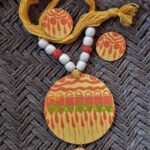 Handmade & Hand‑Painted Fabric Jewellery Set