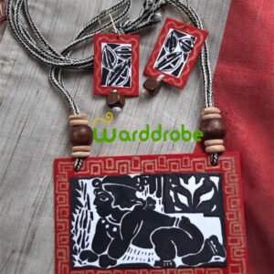 Handmade & Hand‑Painted Fabric Jewellery Set