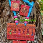 Handmade & Hand‑Painted Fabric Jewellery Set