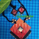 Handmade & Hand‑Painted Fabric Jewellery Set