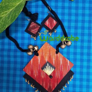 Handmade & Hand‑Painted Fabric Jewellery Set