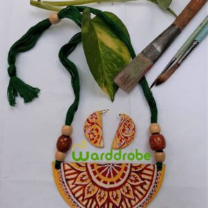 Handmade & Hand‑Painted Fabric Jewellery Set