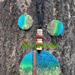 Handmade & Hand‑Painted Fabric Jewellery Set