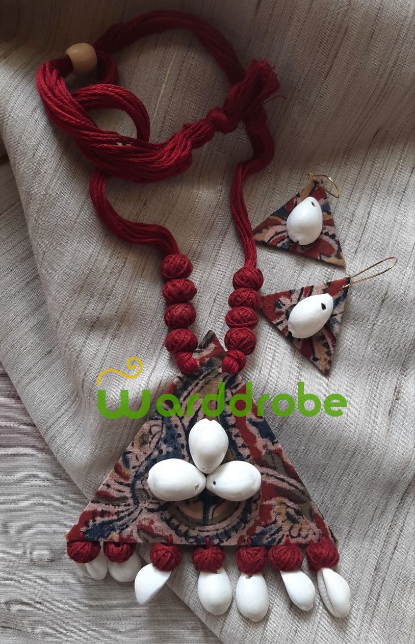 Handmade Fabric Jewellery Set - Image 4