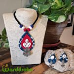 Handmade & Hand‑Painted Fabric Jewellery Set