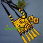 Handmade & Hand‑Painted Fabric Jewellery Set