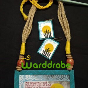 Handmade & Hand‑Painted Fabric Jewellery Set