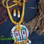 Handmade & Hand‑Painted Fabric Jewellery Set