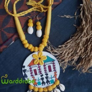 Handmade & Hand‑Painted Fabric Jewellery Set
