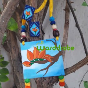 Handmade & Hand‑Painted Fabric Jewellery Set