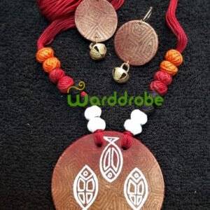 Handmade & Hand‑Painted Fabric Jewellery Set