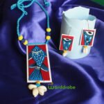 Handmade & Hand‑Painted Fabric Jewellery Set
