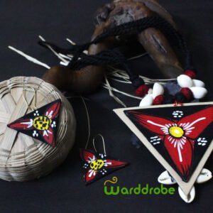 Handmade & Hand‑Painted Fabric Jewellery Set