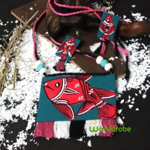 Handmade & Hand‑Painted Fabric Jewellery Set