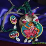 Handmade & Hand‑Painted Fabric Jewellery Set