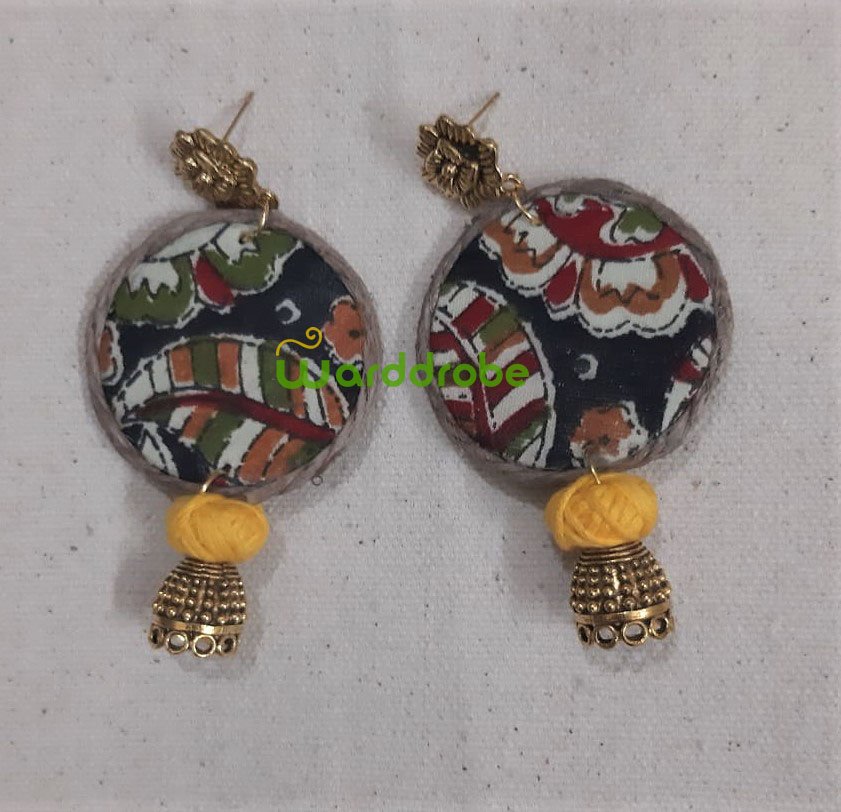 Handmade fabric jewellery earrings - Image 3