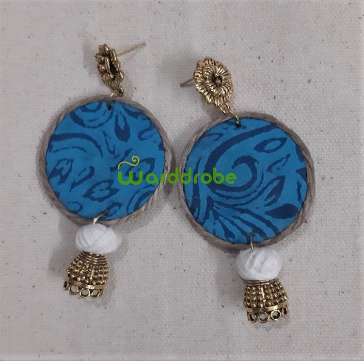 Handmade fabric jewellery earrings - Image 4
