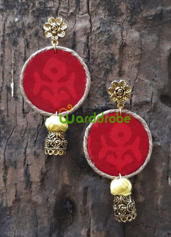 Handmade fabric jewellery earrings - Image 5