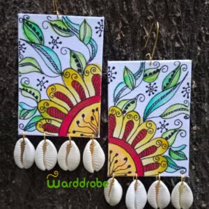 Handmade & Hand‑Painted fabric jewellery earrings