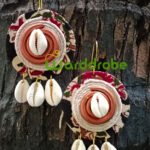 Handmade fabric jewellery earrings