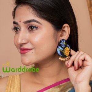 Handmade & Hand‑Painted fabric jewellery earrings
