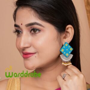 Handmade & Hand‑Painted fabric jewellery earrings