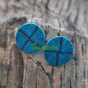 Handmade & Hand‑Painted fabric jewellery earrings